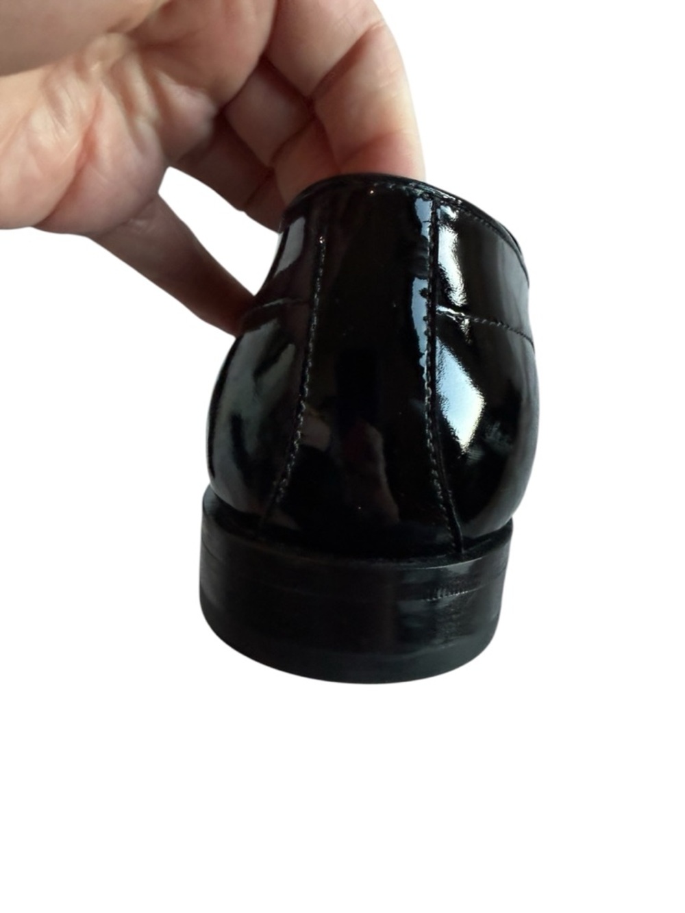 Boss Black Patent Leather Slip-On Loafers with Elastic Strap - Picture 6 of 16